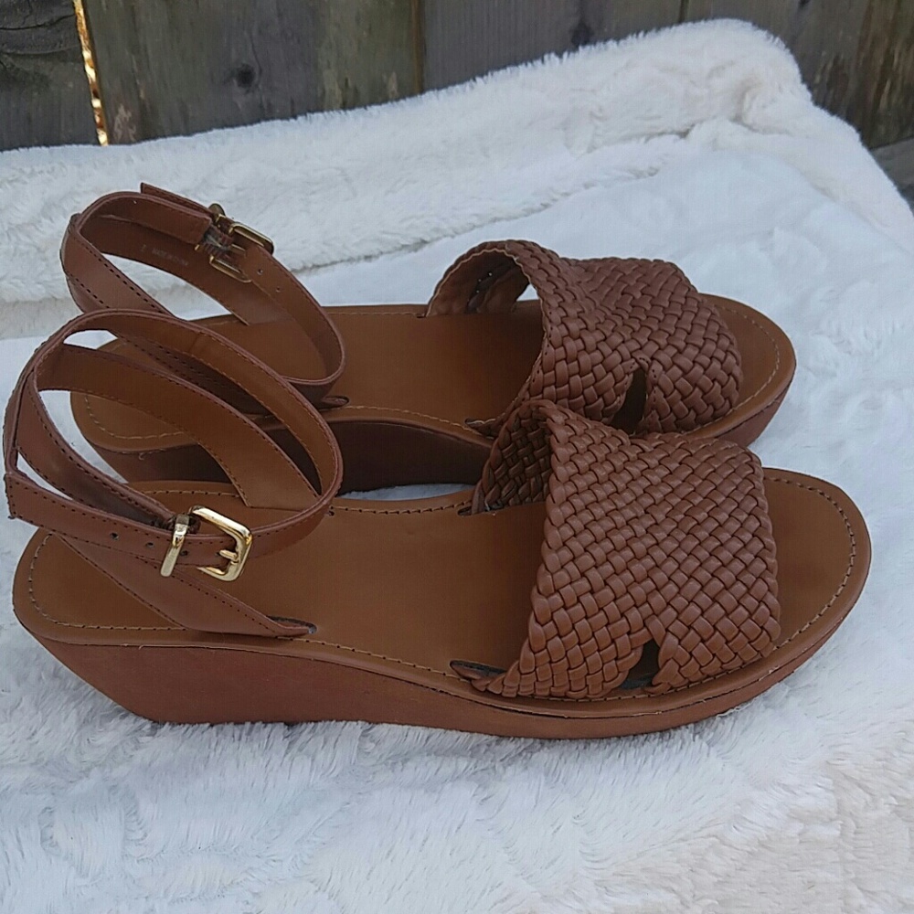 Brown Platform Sandals - Size 8